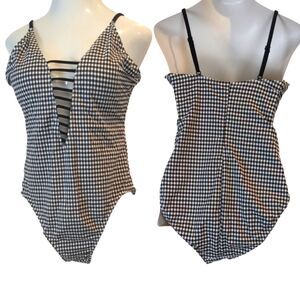 Tru & time black and White One piece swimsuit